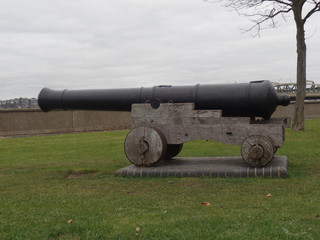 Historic cannon in the park