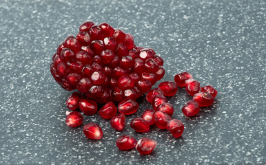 macro of pomegranate seeds for backgrounds