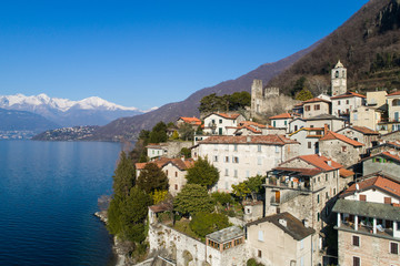 Fototapeta na wymiar Little village of Corenno Plinio, Lake of Como. Italy