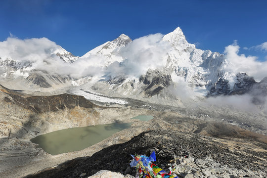 Changtse, Everest and Nuptse from Kalapattar, 5545m