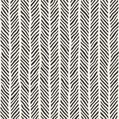 Hand drawn style seamless pattern. Abstract geometric tiling background in black and white. Vector doodle line lattice