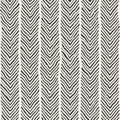 Hand drawn style seamless pattern. Abstract geometric tiling background in black and white. Vector doodle line lattice
