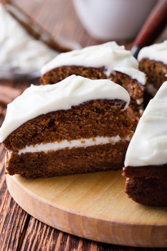 Butternut squash cake with  cream cheese frosting