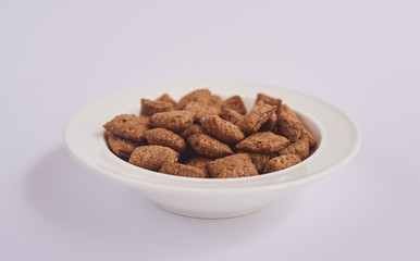 Cereals on white background