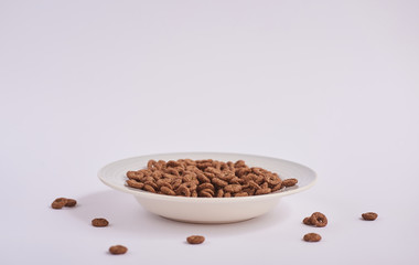Cereals on white background