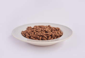 Cereals on white background