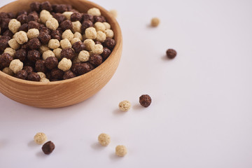Cereals on white background