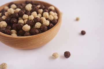 Cereals on white background