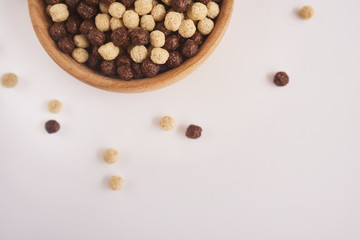 Cereals on white background