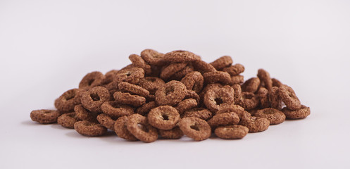 Cereals on white background