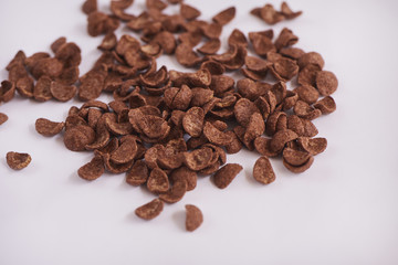 Cereals on white background