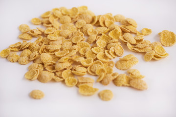 Cereals on white background
