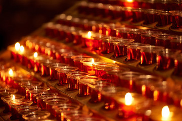 candles with shallow depth of field