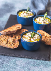 Baked ricotta with toasts