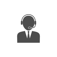 avatar with headphones icon.Element of popular contact us icon. Premium quality graphic design. Signs, symbols collection icon for websites, web design,