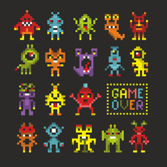 Cool set of 8 bit monsters.