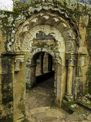 Fototapeta na wymiar Arcs at the entrance of the cloister