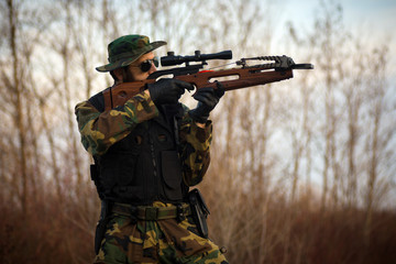 shooting with crossbow