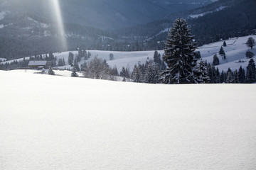 Snow in the mountains