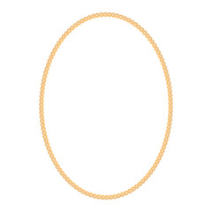 Gold Chain Jewelry on White Background. Vector Illustration