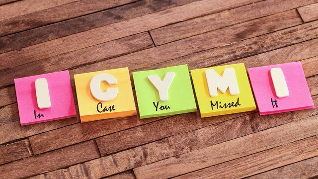 post-it acronyme : ICYMI