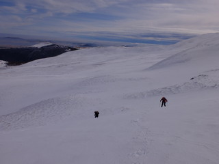 en raquettes de la Croix St Robert au Roc de Cuzeau (Sancy)