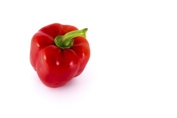 red pepper on white background