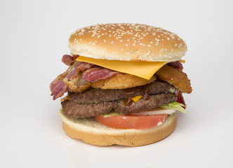 double cheeseburger with bacon