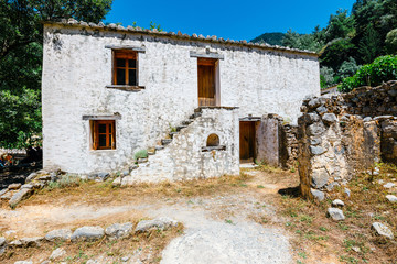 Displaced village Samaria in Samaria Gorge in central Crete, Greece