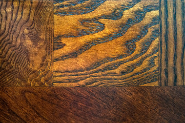 Elegant unusual texture of old wood in the product of panels.
