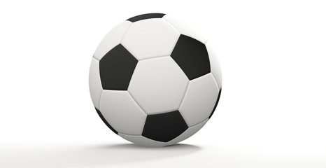 soccer football ball 3d rendering isolated