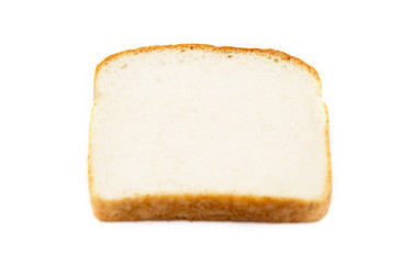 Slices of Fresh Bread on a White Background