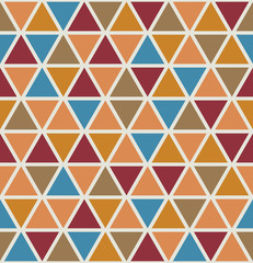 Triangle pattern. Seamless and retro style design.