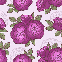 Beautiful vector seamless pattern with flowers. Floral background