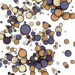 Abstract Illustration of Colorful Balls isolated on white background. 3d rendering