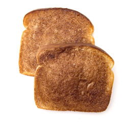 Cinnamon Toast on a White Background