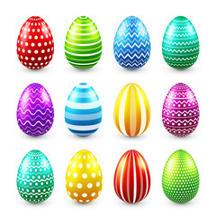 Easter eggs colored set. Spring. Holidays in April. Gift. Seasonal celebration.Egg hunt. Sunday.
