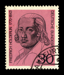 portrait Friedrich Holderlin (1770-1843), german poet
