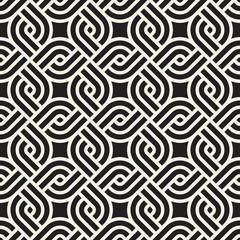 Vector seamless lattice pattern. Modern stylish texture with monochrome trellis. Repeating geometric grid. Simple design background. 