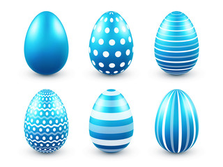Easter eggs blue set. Spring. Holidays in April. Gift. Seasonal celebration.Egg hunt. Sunday.