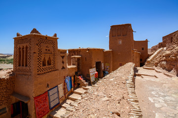 Ait Ben Haddou or Ait Benhaddou is a fortified city along the former caravan route between the Sahara and Marrakech city in Morocco