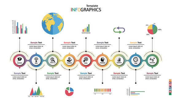 infographics template business elements