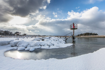 Fototapeta premium winter am meer