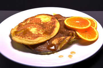 Sweet homemade pancake, breakfast