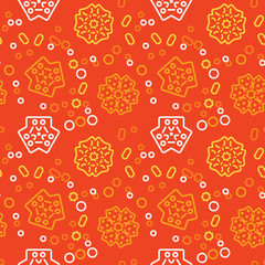 Wonderland plants seamless pattern. Autentic design for textile, print or digital.