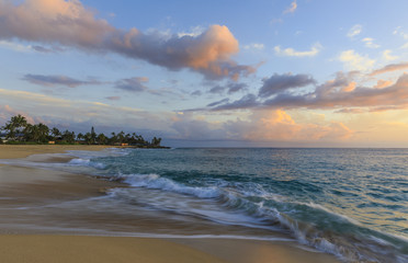 Sunset at Makaha Beach, Maui, Hawaii