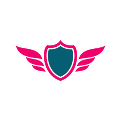 Obraz premium shield with wing logo design, use this design for your business