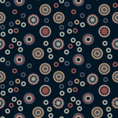 Fototapeta premium Ripe fruits creative pattern. Digital design for print, fabric, fashion or presentation.