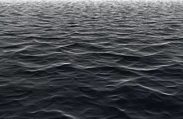 Acrylic prints Water Cold and dark deep black ocean