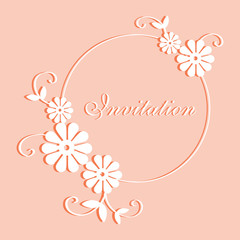 frame with swirls, vector frame, decorative paper frame